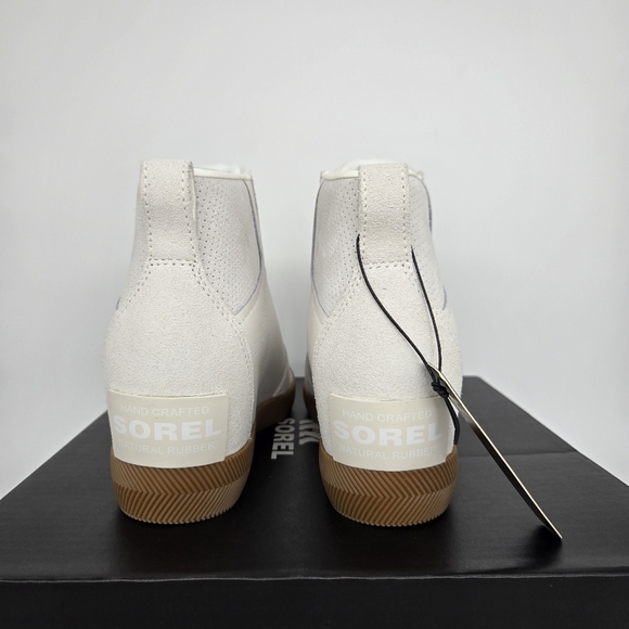 New Sorel Out N About Pull On Wedge Booties Leather Boots Women's Size 9 - Picture 4 of 8